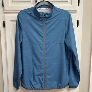 Travis Mathew Leo Carillo Full Zip Jacket Blue Stripes Size Small